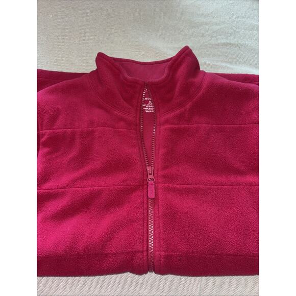 Lands' End Fleece Vest Women's Size XL 18-20 Red Quilted Heavy Weight - Picture 6 of 7